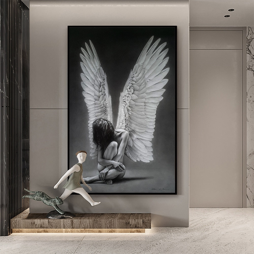 Naked Angel Canvas Art