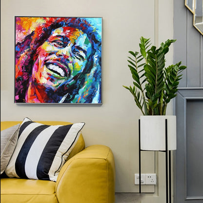 Bob Marley Colorful Canvas Art