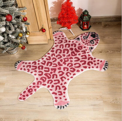 Pink Leopard Rug