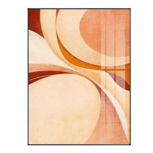 Abstract Beige Orange Brown Autumn Canvas Art