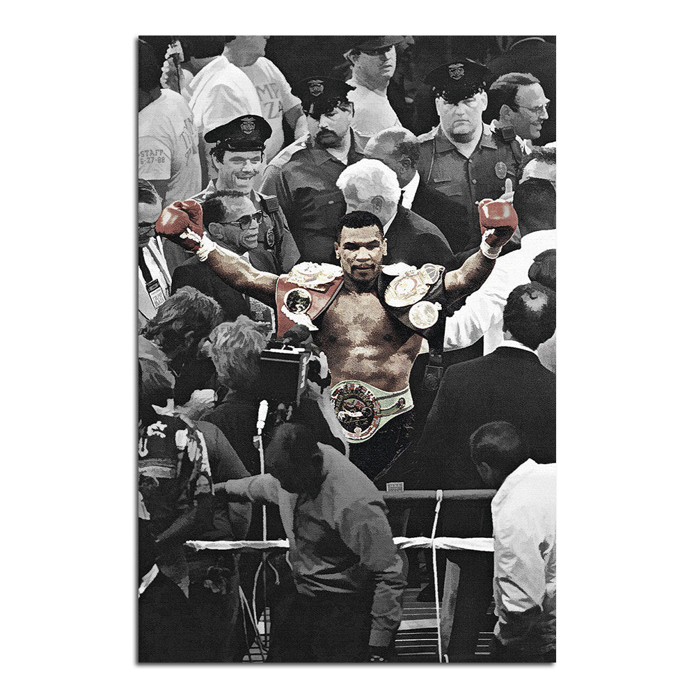 Mike Tyson Celebrating Canvas Art