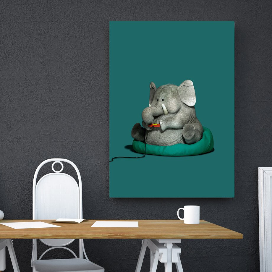 Animal Play Games Canvas Art