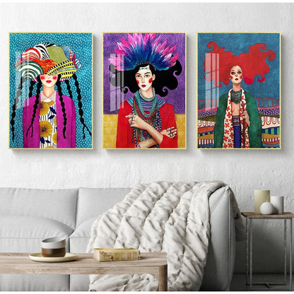 Big Hair Girl Canvas Art