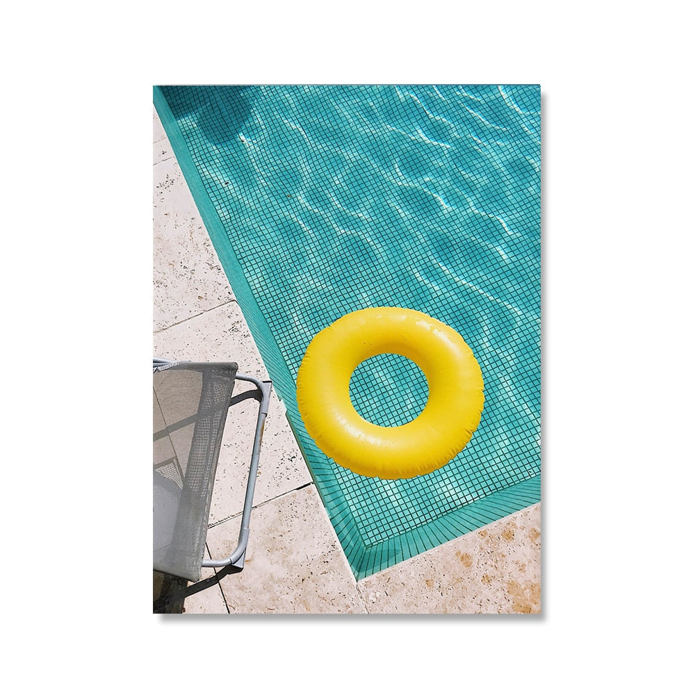 Swimming Pool Float Canvas Art