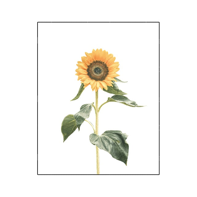 Simple Sunflower Canvas Art