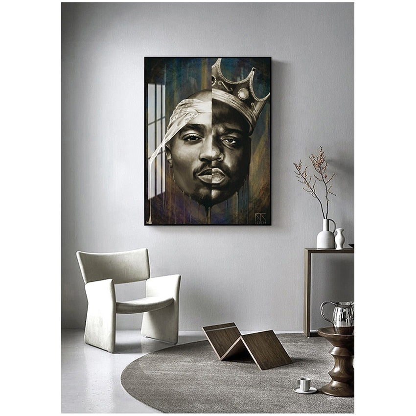 Biggie & Tupac Wall Art Canvas