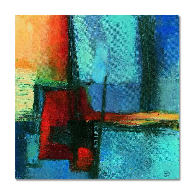 Abstract Colorful Oil Painting Wall Art Canvas