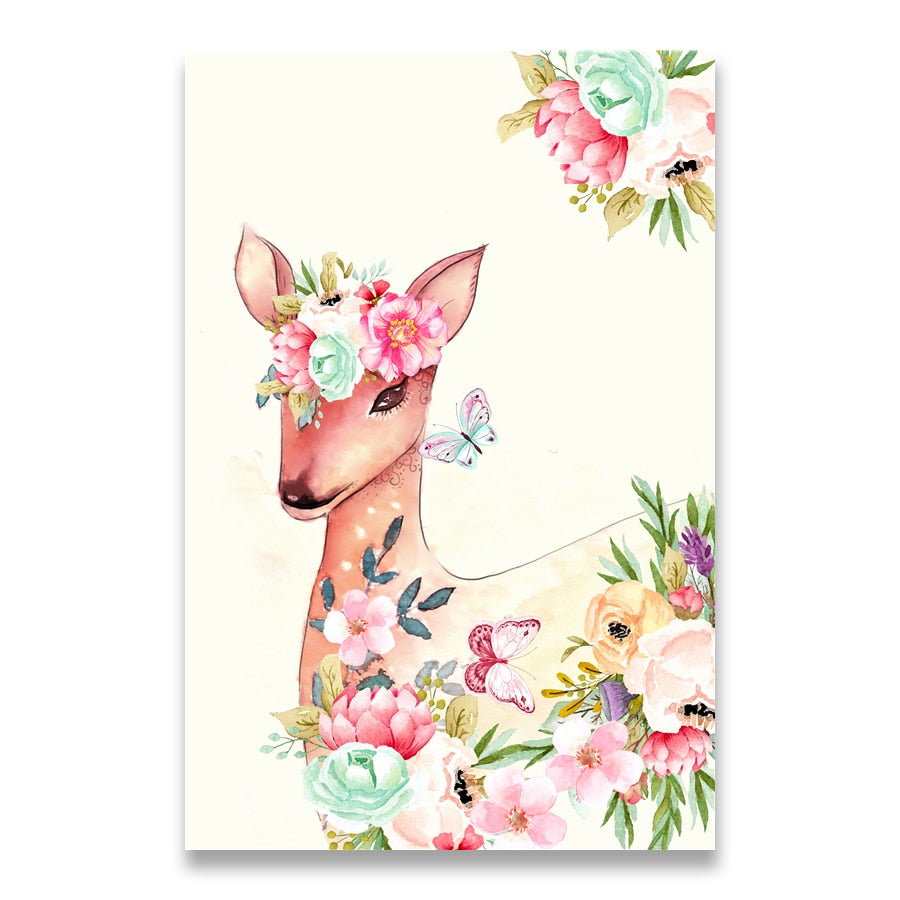 Pink Unicorn Flamingo Canvas Art