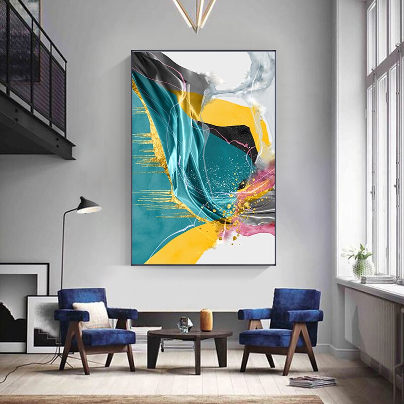 Nordic Abstract Marble Tosca Canvas Art