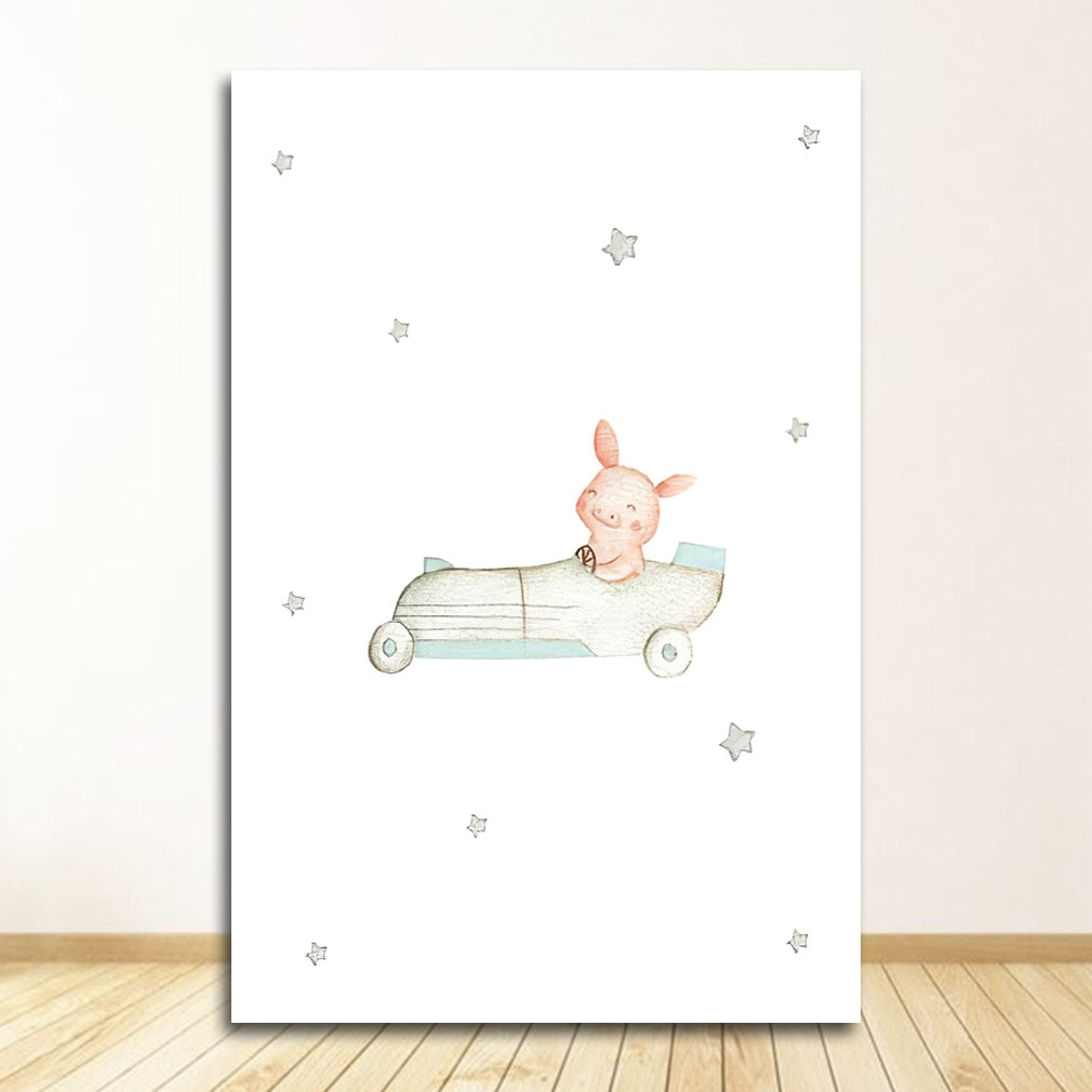 Baby Boy & Girl Nursery Canvas Art