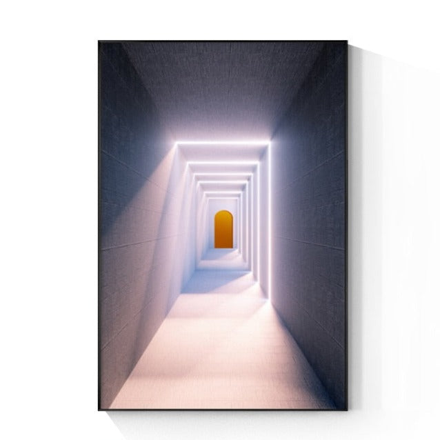 Wall Lighting Visual Building Canvas Art