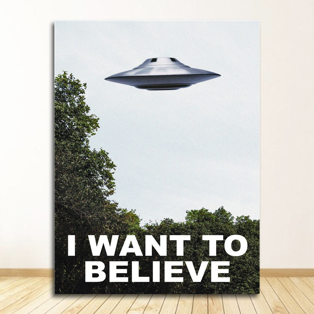 I Want To Believe X File Canvas Art