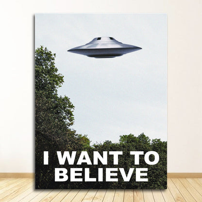 I Want To Believe X File Canvas Art