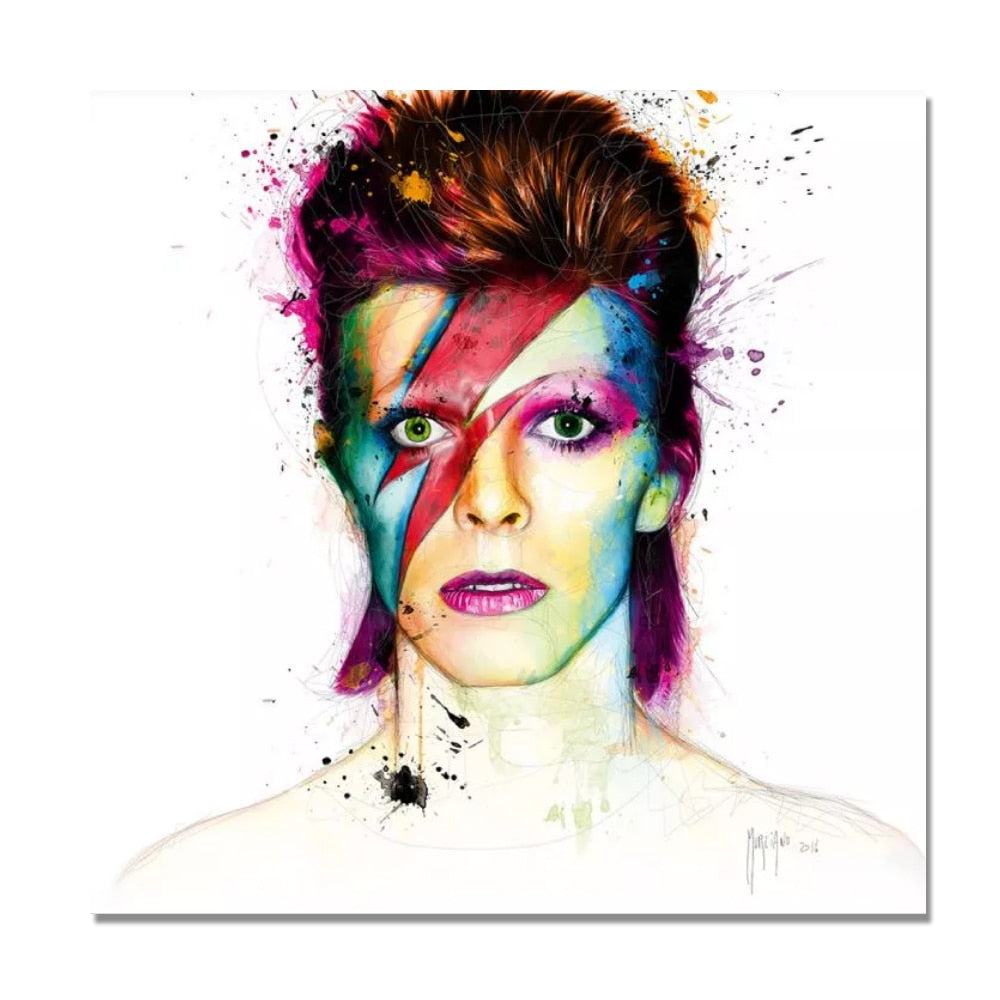 David Bowie Aladdin Sane Album Canvas Art