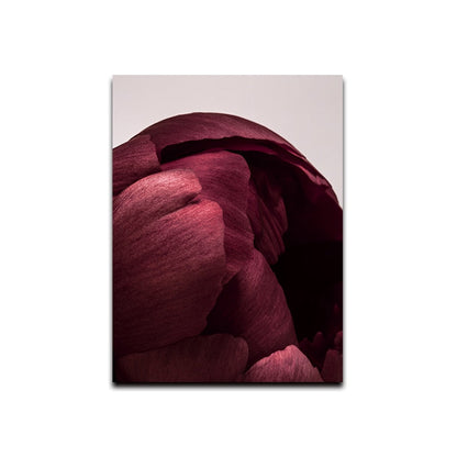 Red Rose Petal Floral Canvas Art