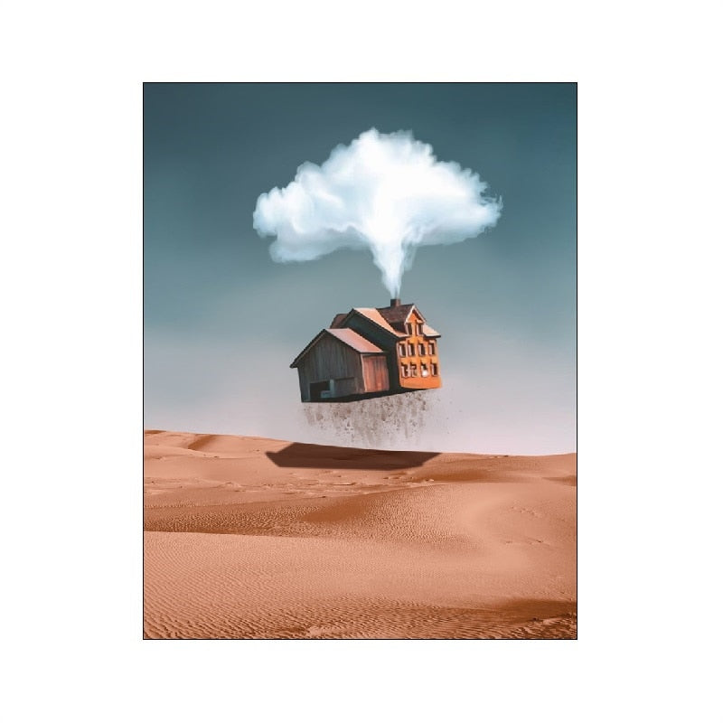 Desert and Cloud Canvas Art