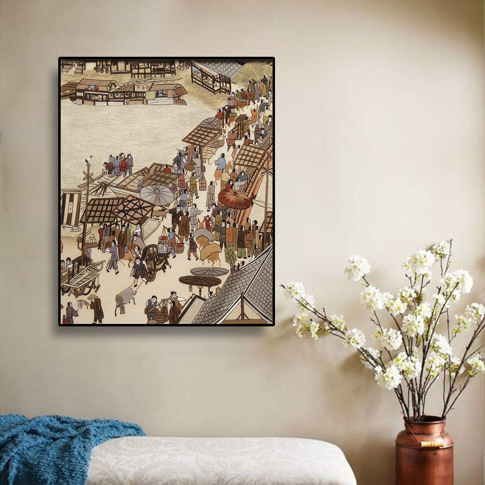 Chinese Civilization River Canvas Art