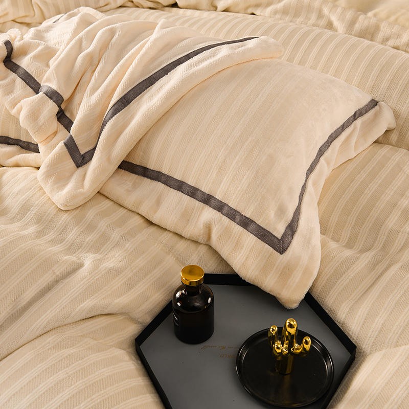 Sand Velvet Duvet Cover Bedding Set