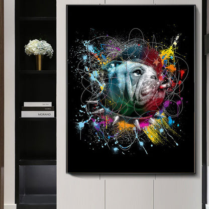 Graffiti Cute Dogs Canvas Art