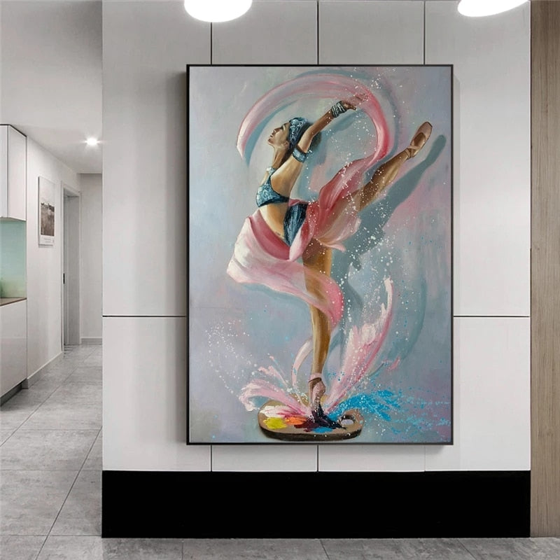 Graceful Ballet Dancer Canvas Art