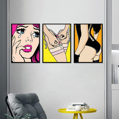 Sexy American Comic Canvas Art