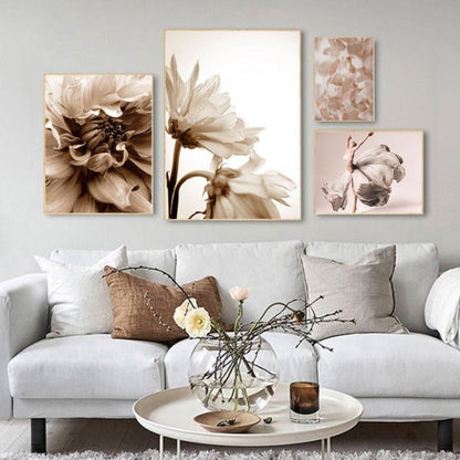 Woman Dancing Flower Pampas Grass Canvas Art