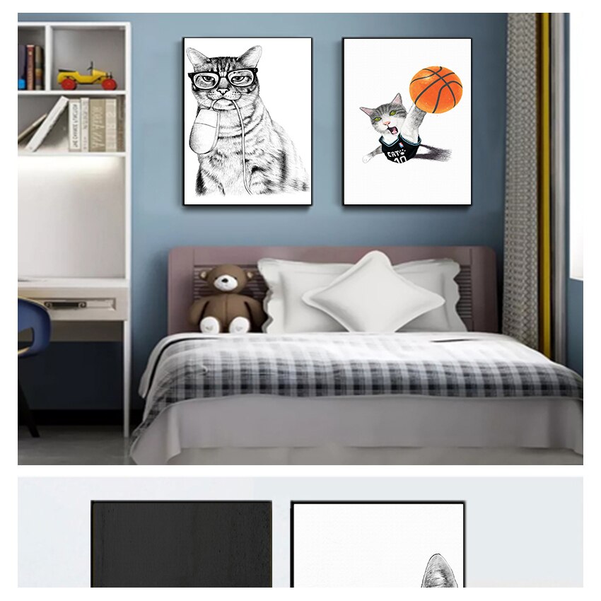 Cute Cat Canvas Art