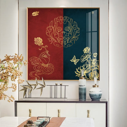 Chinese Gold Dragon Canvas Art