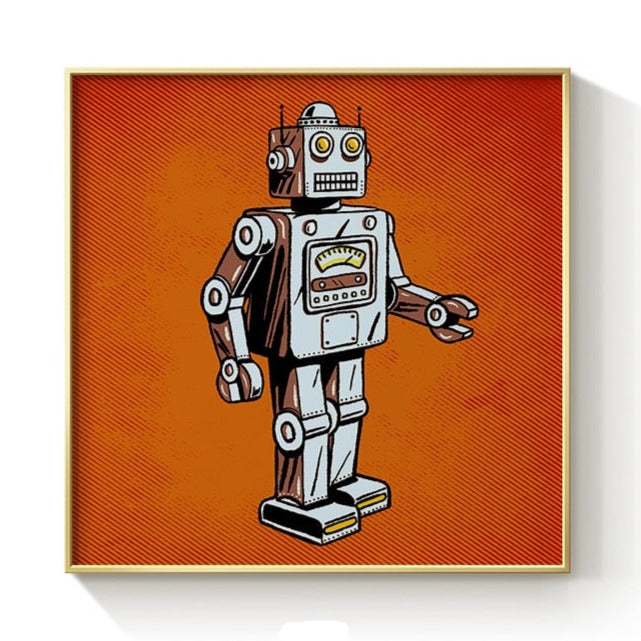 Space Astronaut Robot Canvas Art