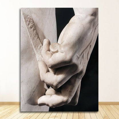 Black and White David by Michelangelo Canvas Art