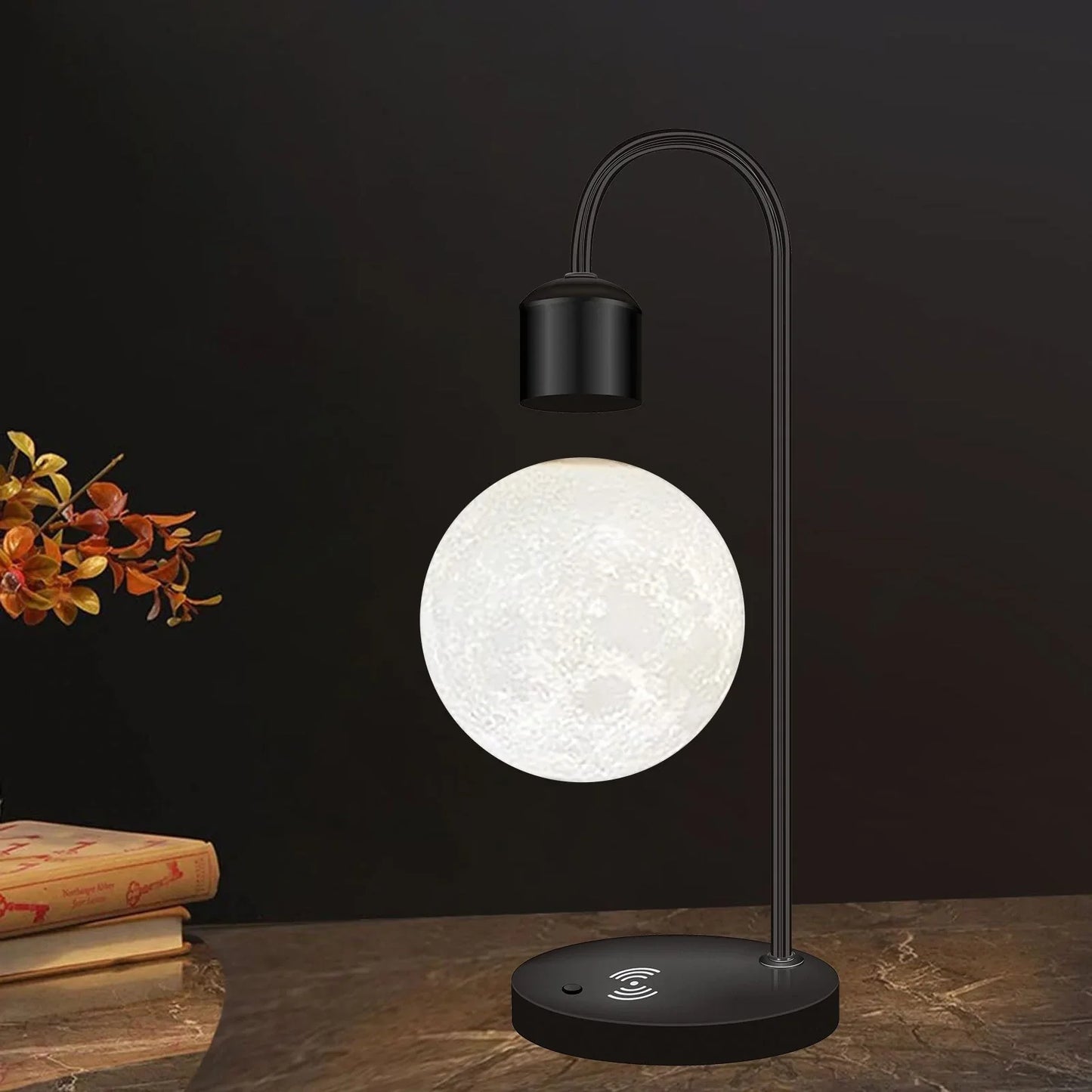 Levitating Moon Led Lamp With Wireless Phone Charger