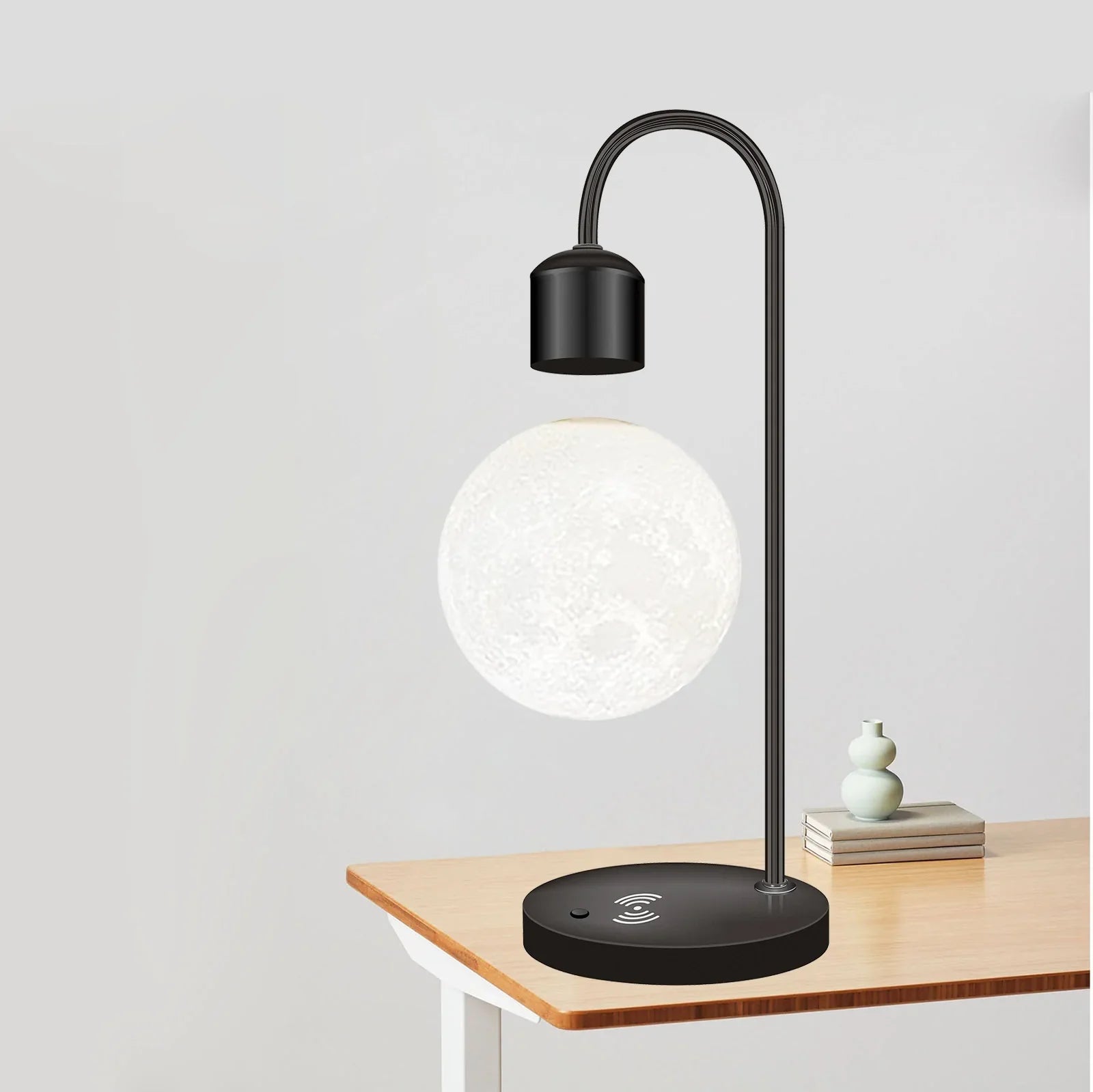 Levitating Moon Led Lamp With Wireless Phone Charger