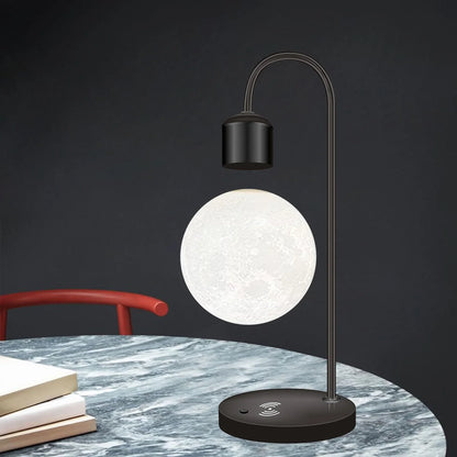 Levitating Moon Led Lamp With Wireless Phone Charger