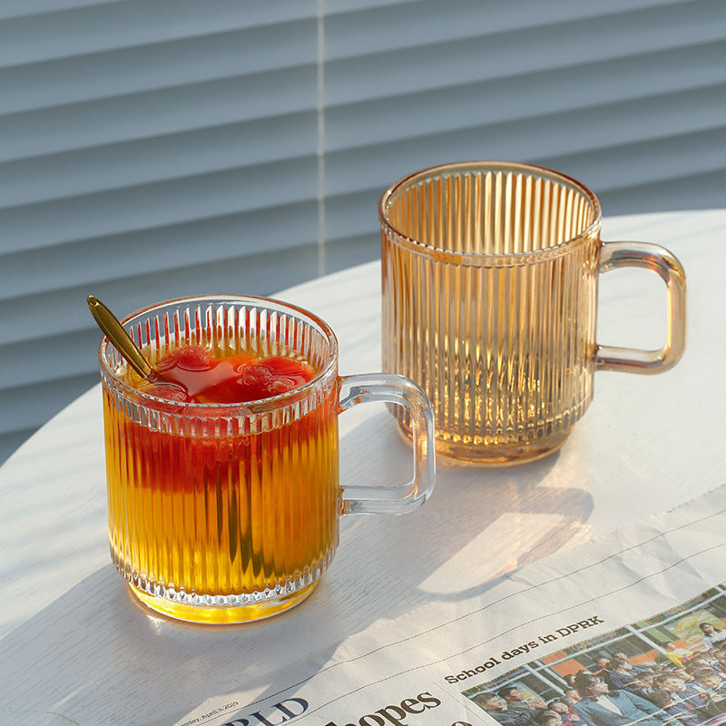 Retro Ripple Glass Mug