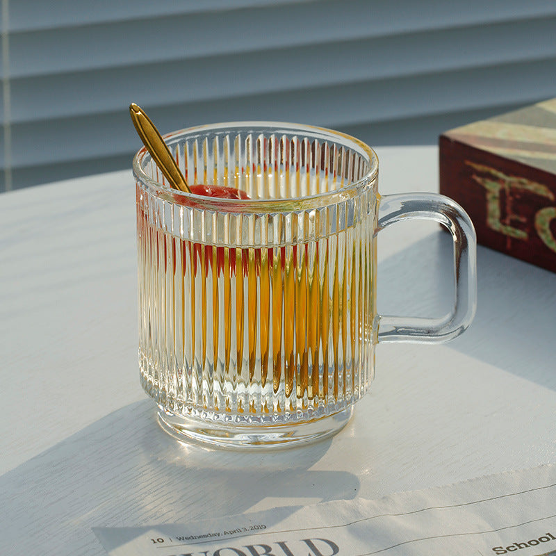 Retro Ripple Glass Mug