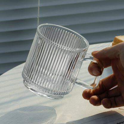 Retro Ripple Glass Mug