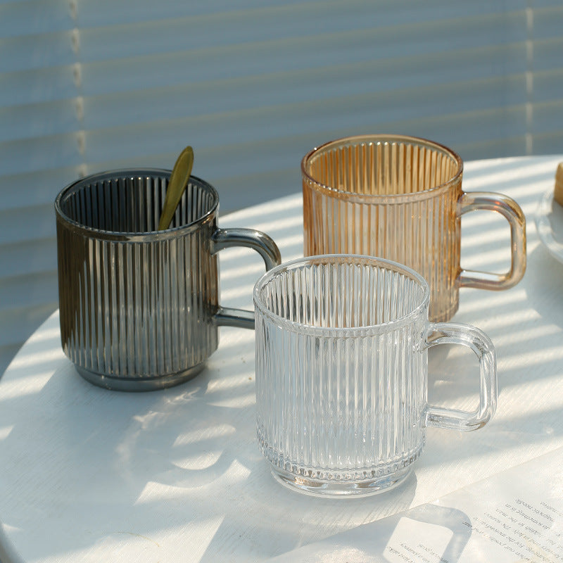 Retro Ripple Glass Mug