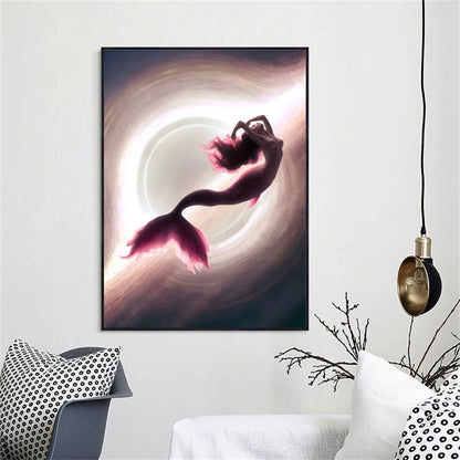 Pink Mermaid Canvas Art