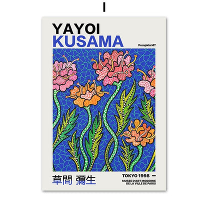 Abstract Yayoi Kusama Gallery Wall Art Canvas