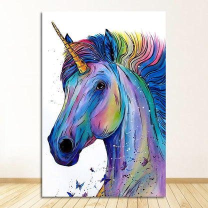 Colorful Unicorn Pegasus Canvas Art