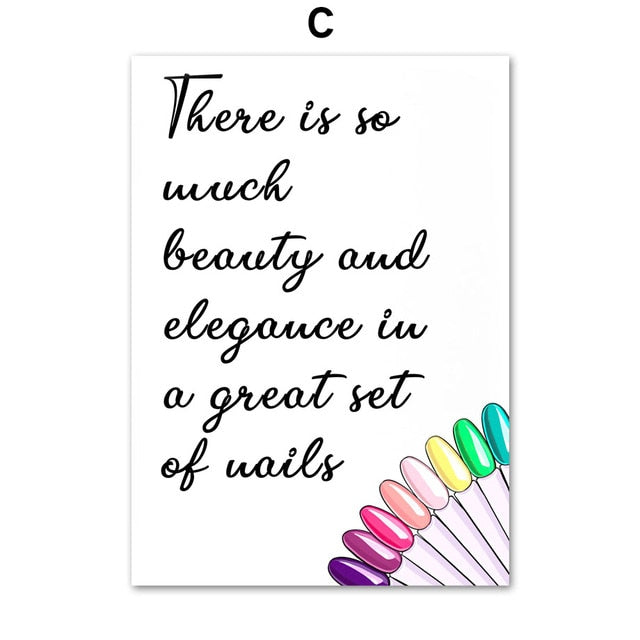 Nail Salon Manicure Wall Art Canvas