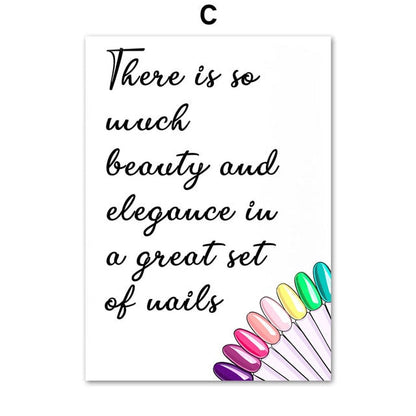 Nail Salon Manicure Wall Art Canvas