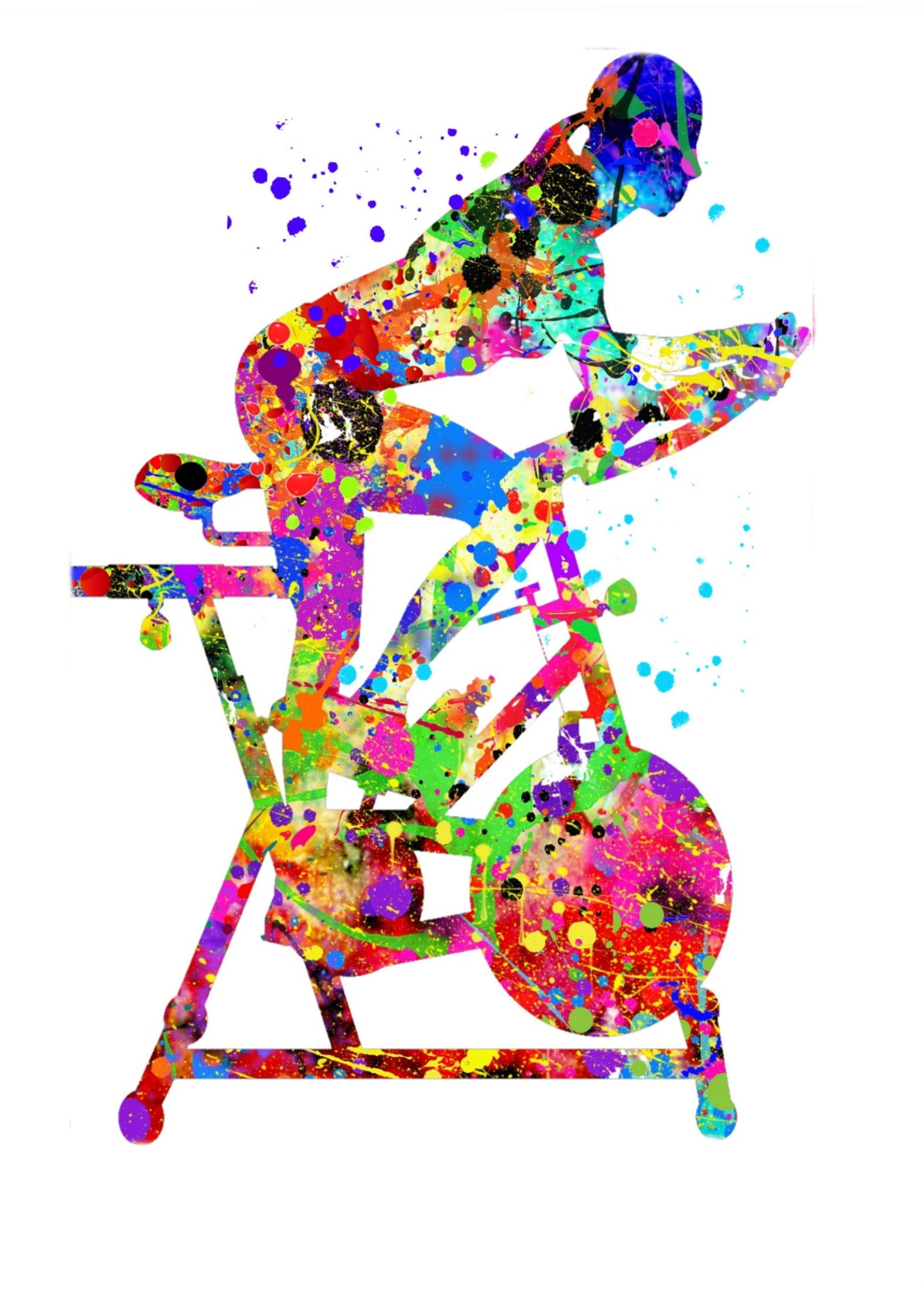 Exercise Bike Watercolor Gym Canvas Art