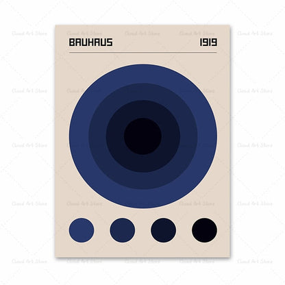 Abstract Bauhaus Gallery Wall Canvas Art