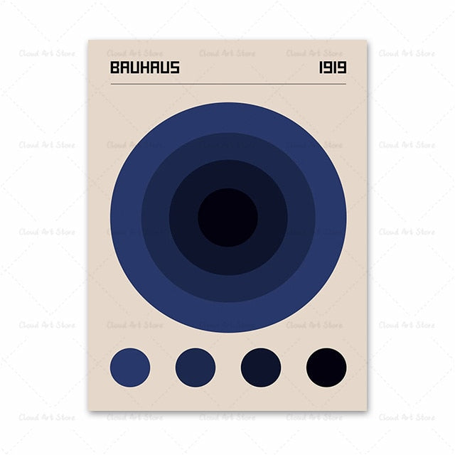 Abstract Bauhaus Gallery Wall Canvas Art