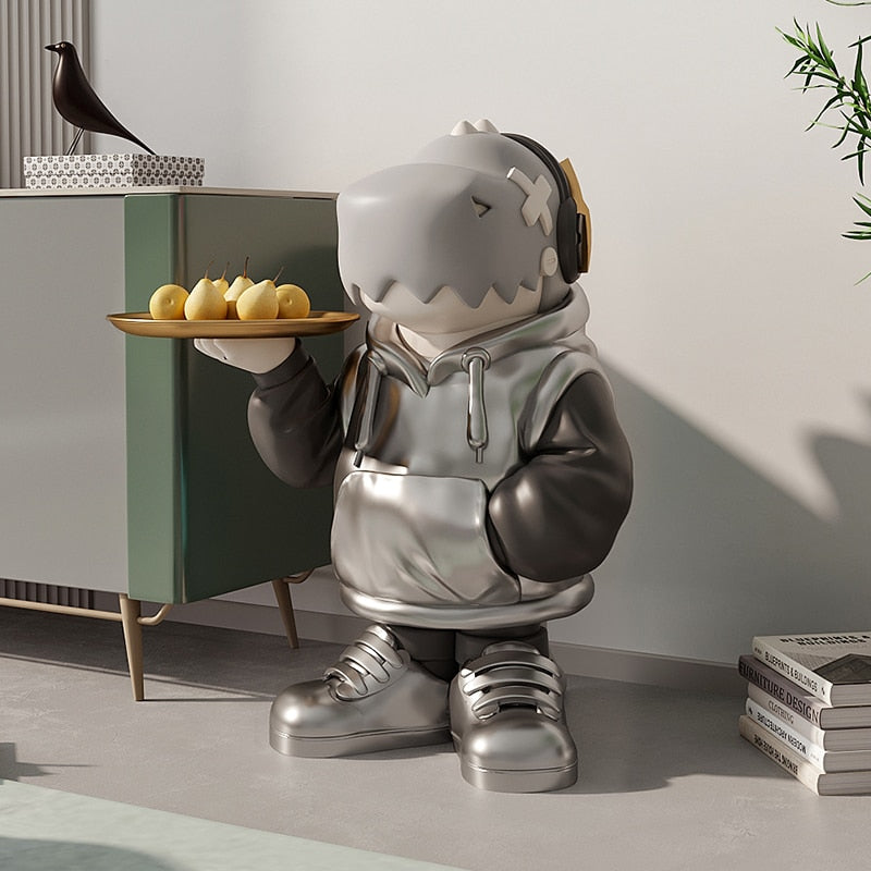 Cute Dinosaur Tray Statue