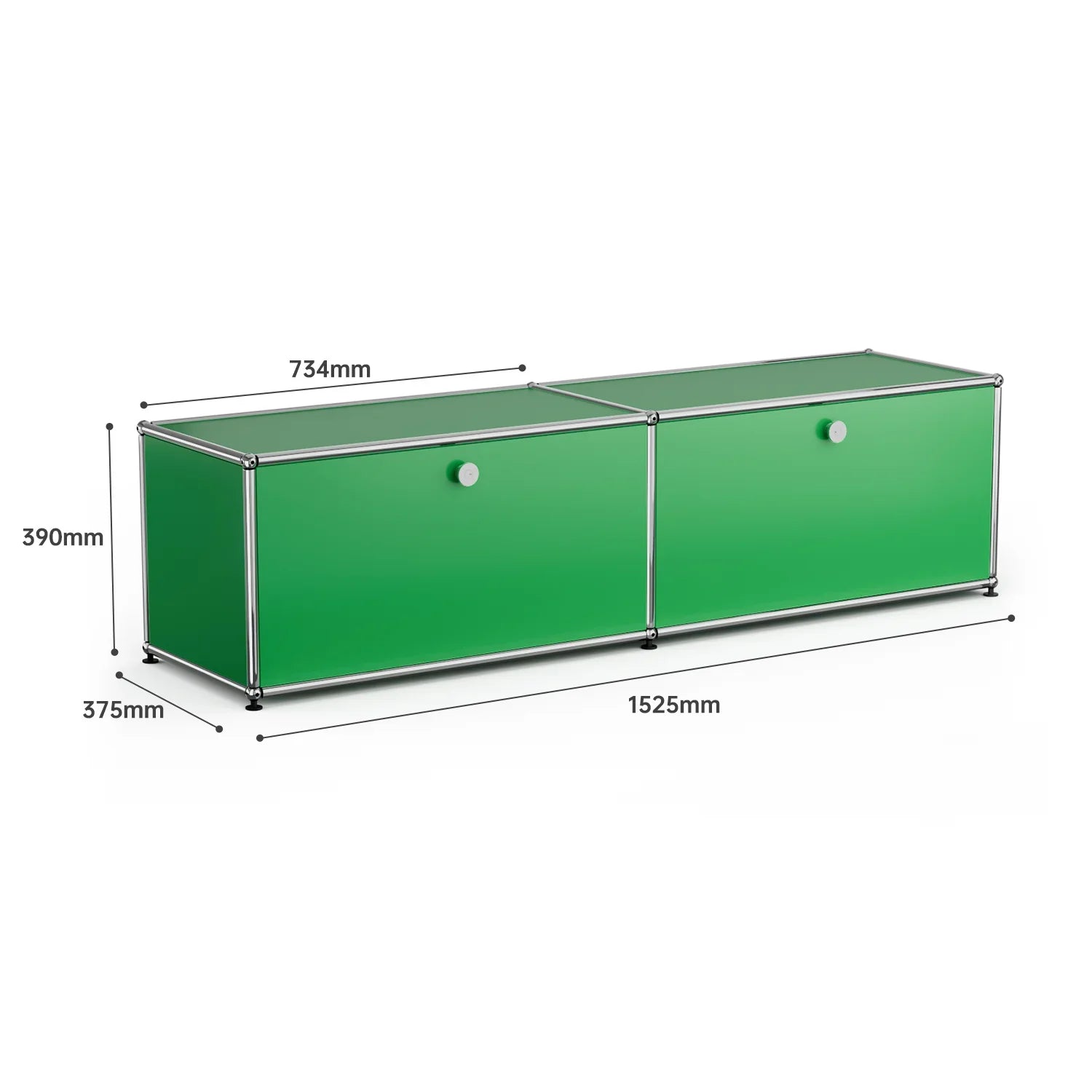 USM Haller Green Modular Storage Cabinet Replica