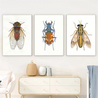 Beetle Insect Bee Nursery Room Canvas Art