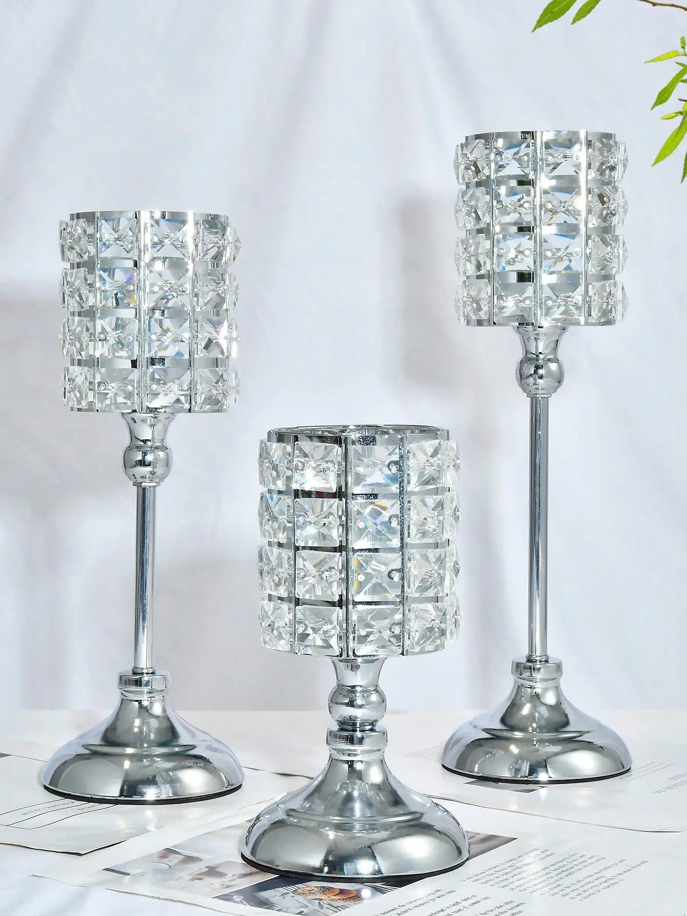 Crystal Gold Candle Holder