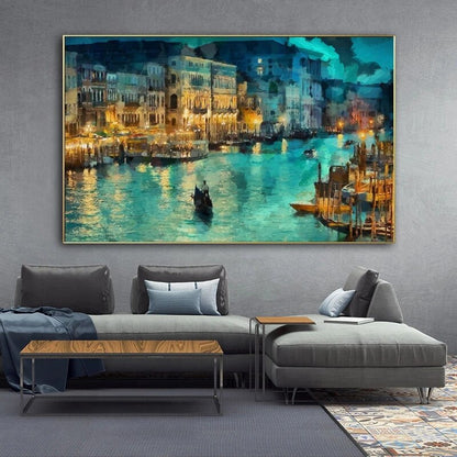 Water City Venice Oil Painting Canvas Art